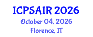 International Conference on Political Sciences and International Relations (ICPSAIR) October 04, 2026 - Florence, Italy International Conference on Political Sciences and International Relations (ICPSAIR) October 04, 2026 - Florence, Italy
