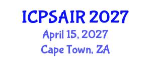 International Conference on Political Sciences and International Relations (ICPSAIR) April 15, 2027 - Cape Town, South Africa International Conference on Political Sciences and International Relations (ICPSAIR) April 15, 2027 - Cape Town, South Africa