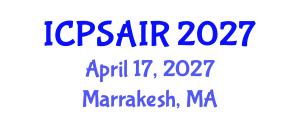 International Conference on Political Sciences and International Relations (ICPSAIR) April 17, 2027 - Marrakesh, Morocco International Conference on Political Sciences and International Relations (ICPSAIR) April 17, 2027 - Marrakesh, Morocco