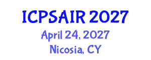 International Conference on Political Sciences and International Relations (ICPSAIR) April 24, 2027 - Nicosia, Cyprus International Conference on Political Sciences and International Relations (ICPSAIR) April 24, 2027 - Nicosia, Cyprus