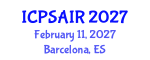 International Conference on Political Sciences and International Relations (ICPSAIR) February 11, 2027 - Barcelona, Spain International Conference on Political Sciences and International Relations (ICPSAIR) February 11, 2027 - Barcelona, Spain