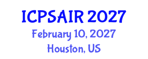 International Conference on Political Sciences and International Relations (ICPSAIR) February 10, 2027 - Houston, United States International Conference on Political Sciences and International Relations (ICPSAIR) February 10, 2027 - Houston, United States