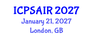 International Conference on Political Sciences and International Relations (ICPSAIR) January 21, 2027 - London, United Kingdom International Conference on Political Sciences and International Relations (ICPSAIR) January 21, 2027 - London, United Kingdom