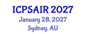 International Conference on Political Sciences and International Relations (ICPSAIR) January 28, 2027 - Sydney, Australia International Conference on Political Sciences and International Relations (ICPSAIR) January 28, 2027 - Sydney, Australia