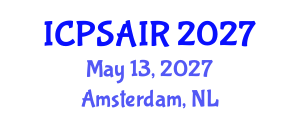 International Conference on Political Sciences and International Relations (ICPSAIR) May 13, 2027 - Amsterdam, Netherlands