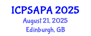 International Conference on Political Sciences and Policy Analysis (ICPSAPA) August 21, 2025 - Edinburgh, United Kingdom International Conference on Political Sciences and Policy Analysis (ICPSAPA) August 21, 2025 - Edinburgh, United Kingdom