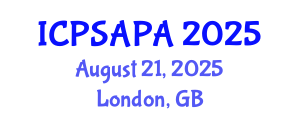 International Conference on Political Sciences and Policy Analysis (ICPSAPA) August 21, 2025 - London, United Kingdom International Conference on Political Sciences and Policy Analysis (ICPSAPA) August 21, 2025 - London, United Kingdom