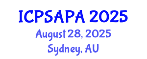 International Conference on Political Sciences and Policy Analysis (ICPSAPA) August 28, 2025 - Sydney, Australia International Conference on Political Sciences and Policy Analysis (ICPSAPA) August 28, 2025 - Sydney, Australia
