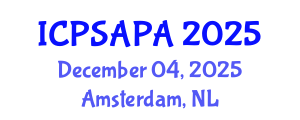 International Conference on Political Sciences and Policy Analysis (ICPSAPA) December 04, 2025 - Amsterdam, Netherlands