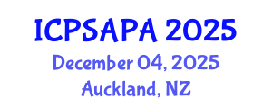 International Conference on Political Sciences and Policy Analysis (ICPSAPA) December 04, 2025 - Auckland, New Zealand