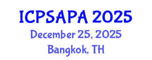 International Conference on Political Sciences and Policy Analysis (ICPSAPA) December 25, 2025 - Bangkok, Thailand International Conference on Political Sciences and Policy Analysis (ICPSAPA) December 25, 2025 - Bangkok, Thailand