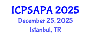 International Conference on Political Sciences and Policy Analysis (ICPSAPA) December 25, 2025 - Istanbul, Turkey International Conference on Political Sciences and Policy Analysis (ICPSAPA) December 25, 2025 - Istanbul, Turkey