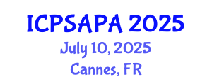 International Conference on Political Sciences and Policy Analysis (ICPSAPA) July 10, 2025 - Cannes, France International Conference on Political Sciences and Policy Analysis (ICPSAPA) July 10, 2025 - Cannes, France