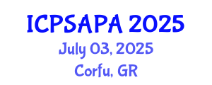 International Conference on Political Sciences and Policy Analysis (ICPSAPA) July 03, 2025 - Corfu, Greece