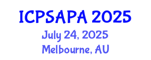 International Conference on Political Sciences and Policy Analysis (ICPSAPA) July 24, 2025 - Melbourne, Australia International Conference on Political Sciences and Policy Analysis (ICPSAPA) July 24, 2025 - Melbourne, Australia