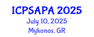International Conference on Political Sciences and Policy Analysis (ICPSAPA) July 10, 2025 - Mykonos, Greece International Conference on Political Sciences and Policy Analysis (ICPSAPA) July 10, 2025 - Mykonos, Greece