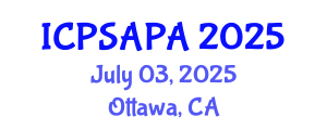 International Conference on Political Sciences and Policy Analysis (ICPSAPA) July 03, 2025 - Ottawa, Canada International Conference on Political Sciences and Policy Analysis (ICPSAPA) July 03, 2025 - Ottawa, Canada