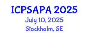 International Conference on Political Sciences and Policy Analysis (ICPSAPA) July 10, 2025 - Stockholm, Sweden International Conference on Political Sciences and Policy Analysis (ICPSAPA) July 10, 2025 - Stockholm, Sweden