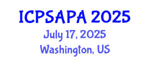 International Conference on Political Sciences and Policy Analysis (ICPSAPA) July 17, 2025 - Washington, United States International Conference on Political Sciences and Policy Analysis (ICPSAPA) July 17, 2025 - Washington, United States