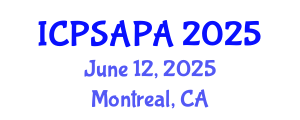 International Conference on Political Sciences and Policy Analysis (ICPSAPA) June 12, 2025 - Montreal, Canada International Conference on Political Sciences and Policy Analysis (ICPSAPA) June 12, 2025 - Montreal, Canada