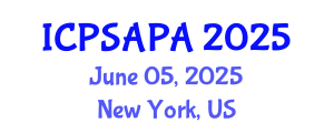 International Conference on Political Sciences and Policy Analysis (ICPSAPA) June 05, 2025 - New York, United States International Conference on Political Sciences and Policy Analysis (ICPSAPA) June 05, 2025 - New York, United States