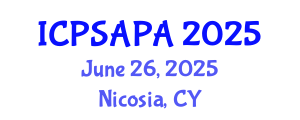 International Conference on Political Sciences and Policy Analysis (ICPSAPA) June 26, 2025 - Nicosia, Cyprus