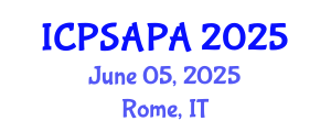 International Conference on Political Sciences and Policy Analysis (ICPSAPA) June 05, 2025 - Rome, Italy International Conference on Political Sciences and Policy Analysis (ICPSAPA) June 05, 2025 - Rome, Italy