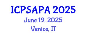 International Conference on Political Sciences and Policy Analysis (ICPSAPA) June 19, 2025 - Venice, Italy