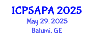 International Conference on Political Sciences and Policy Analysis (ICPSAPA) May 29, 2025 - Batumi, Georgia International Conference on Political Sciences and Policy Analysis (ICPSAPA) May 29, 2025 - Batumi, Georgia