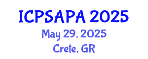 International Conference on Political Sciences and Policy Analysis (ICPSAPA) May 29, 2025 - Crete, Greece International Conference on Political Sciences and Policy Analysis (ICPSAPA) May 29, 2025 - Crete, Greece