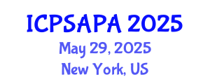 International Conference on Political Sciences and Policy Analysis (ICPSAPA) May 29, 2025 - New York, United States International Conference on Political Sciences and Policy Analysis (ICPSAPA) May 29, 2025 - New York, United States