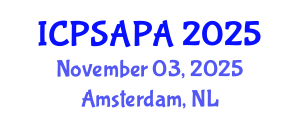 International Conference on Political Sciences and Policy Analysis (ICPSAPA) November 03, 2025 - Amsterdam, Netherlands International Conference on Political Sciences and Policy Analysis (ICPSAPA) November 03, 2025 - Amsterdam, Netherlands