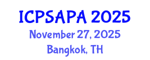 International Conference on Political Sciences and Policy Analysis (ICPSAPA) November 27, 2025 - Bangkok, Thailand International Conference on Political Sciences and Policy Analysis (ICPSAPA) November 27, 2025 - Bangkok, Thailand