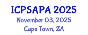 International Conference on Political Sciences and Policy Analysis (ICPSAPA) November 03, 2025 - Cape Town, South Africa International Conference on Political Sciences and Policy Analysis (ICPSAPA) November 03, 2025 - Cape Town, South Africa