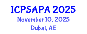 International Conference on Political Sciences and Policy Analysis (ICPSAPA) November 10, 2025 - Dubai, United Arab Emirates International Conference on Political Sciences and Policy Analysis (ICPSAPA) November 10, 2025 - Dubai, United Arab Emirates