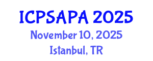 International Conference on Political Sciences and Policy Analysis (ICPSAPA) November 10, 2025 - Istanbul, Turkey International Conference on Political Sciences and Policy Analysis (ICPSAPA) November 10, 2025 - Istanbul, Turkey