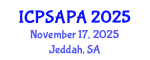 International Conference on Political Sciences and Policy Analysis (ICPSAPA) November 17, 2025 - Jeddah, Saudi Arabia