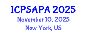 International Conference on Political Sciences and Policy Analysis (ICPSAPA) November 10, 2025 - New York, United States International Conference on Political Sciences and Policy Analysis (ICPSAPA) November 10, 2025 - New York, United States
