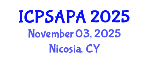 International Conference on Political Sciences and Policy Analysis (ICPSAPA) November 03, 2025 - Nicosia, Cyprus