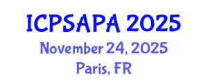 International Conference on Political Sciences and Policy Analysis (ICPSAPA) November 24, 2025 - Paris, France International Conference on Political Sciences and Policy Analysis (ICPSAPA) November 24, 2025 - Paris, France