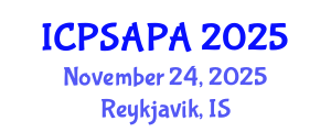 International Conference on Political Sciences and Policy Analysis (ICPSAPA) November 24, 2025 - Reykjavik, Iceland