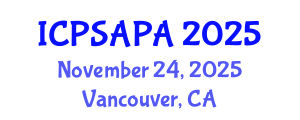 International Conference on Political Sciences and Policy Analysis (ICPSAPA) November 24, 2025 - Vancouver, Canada International Conference on Political Sciences and Policy Analysis (ICPSAPA) November 24, 2025 - Vancouver, Canada