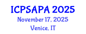 International Conference on Political Sciences and Policy Analysis (ICPSAPA) November 17, 2025 - Venice, Italy