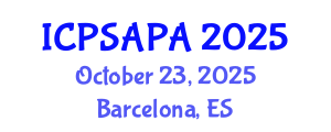 International Conference on Political Sciences and Policy Analysis (ICPSAPA) October 23, 2025 - Barcelona, Spain