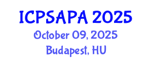 International Conference on Political Sciences and Policy Analysis (ICPSAPA) October 09, 2025 - Budapest, Hungary International Conference on Political Sciences and Policy Analysis (ICPSAPA) October 09, 2025 - Budapest, Hungary