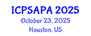 International Conference on Political Sciences and Policy Analysis (ICPSAPA) October 23, 2025 - Houston, United States International Conference on Political Sciences and Policy Analysis (ICPSAPA) October 23, 2025 - Houston, United States