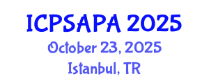International Conference on Political Sciences and Policy Analysis (ICPSAPA) October 23, 2025 - Istanbul, Turkey International Conference on Political Sciences and Policy Analysis (ICPSAPA) October 23, 2025 - Istanbul, Turkey