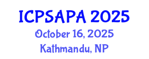 International Conference on Political Sciences and Policy Analysis (ICPSAPA) October 16, 2025 - Kathmandu, Nepal International Conference on Political Sciences and Policy Analysis (ICPSAPA) October 16, 2025 - Kathmandu, Nepal