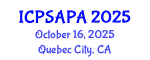 International Conference on Political Sciences and Policy Analysis (ICPSAPA) October 16, 2025 - Quebec City, Canada International Conference on Political Sciences and Policy Analysis (ICPSAPA) October 16, 2025 - Quebec City, Canada