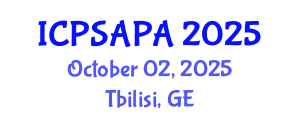 International Conference on Political Sciences and Policy Analysis (ICPSAPA) October 02, 2025 - Tbilisi, Georgia
